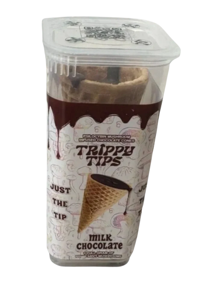Trippy Tips Milk Mushroom Chocolate Cones
